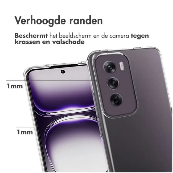 Accezz Clear Backcover Oppo Reno 12 Transparant