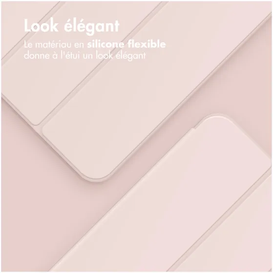 Accezz Smart Silicone Bookcase voor Apple iPad Air 13 inch (2024) M2 Roze