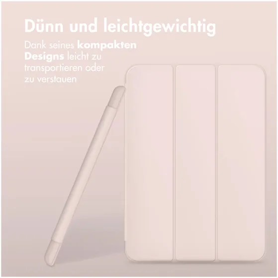 Accezz Smart Silicone Bookcase voor Apple iPad Air 13 inch (2024) M2 Roze