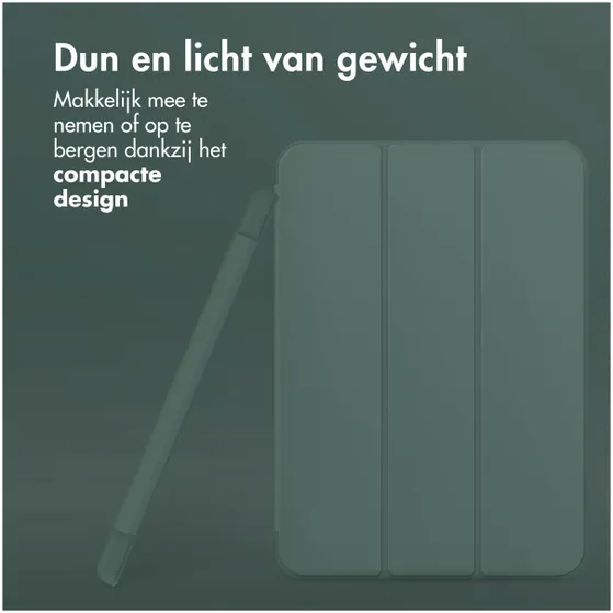 Accezz Smart Silicone Bookcase voor Apple iPad Pro 11 (2024) M4 Donkergroen