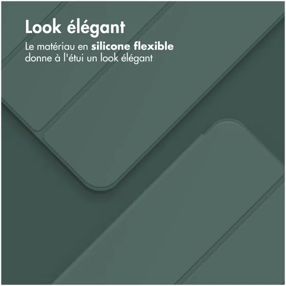 Accezz Smart Silicone Bookcase voor Apple iPad Pro 11 (2024) M4 Donkergroen