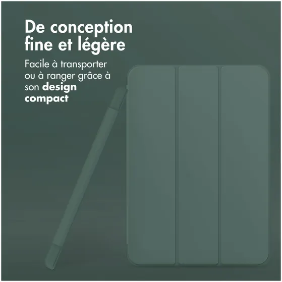 Accezz Smart Silicone Bookcase voor Apple iPad Pro 11 (2024) M4 Donkergroen