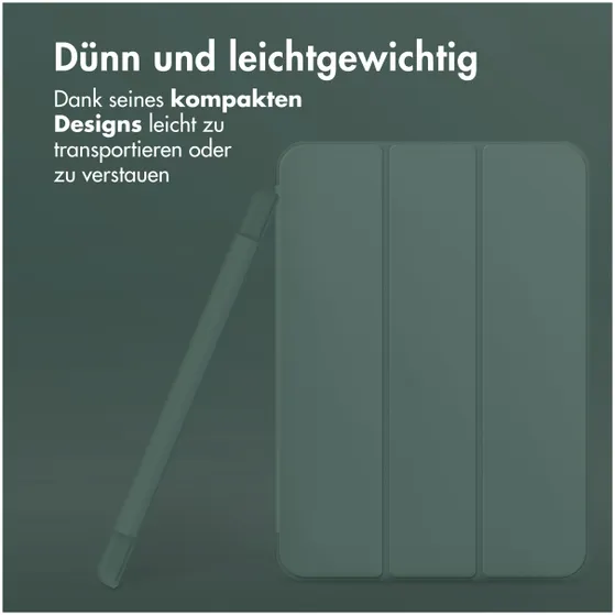 Accezz Smart Silicone Bookcase voor Apple iPad Pro 11 (2024) M4 Donkergroen
