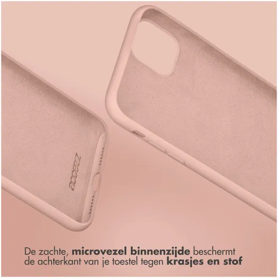 Accezz Liquid Silicone Backcover Samsung Galaxy S22 Plus Roze