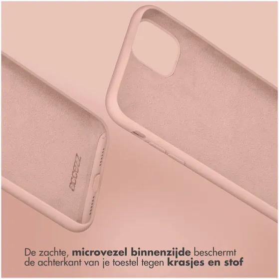 Accezz Liquid Silicone Backcover Samsung Galaxy S22 Plus Roze