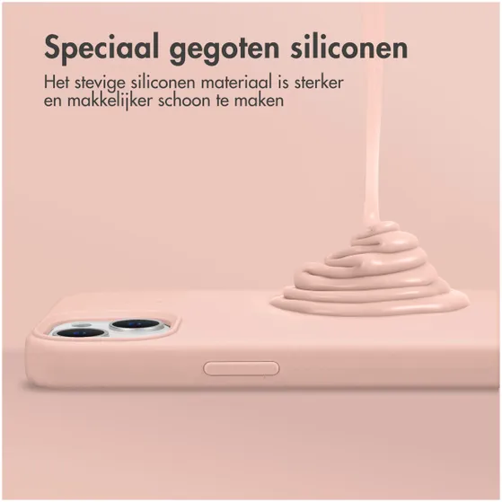 Accezz Liquid Silicone Backcover Samsung Galaxy S22 Plus Roze
