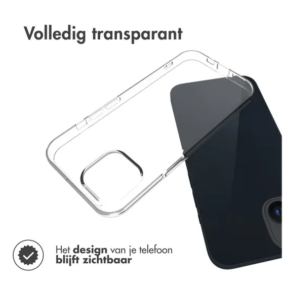 Accezz Clear Backcover iPhone 15 Transparant