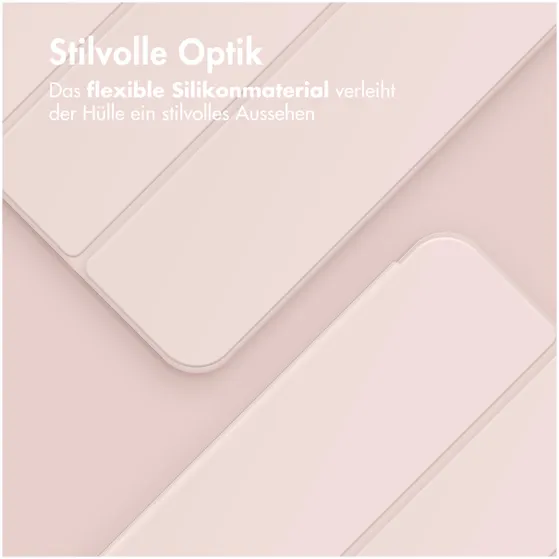 Accezz Smart Silicone Bookcase voor Apple iPad Pro 11 (2024) M4 Roze