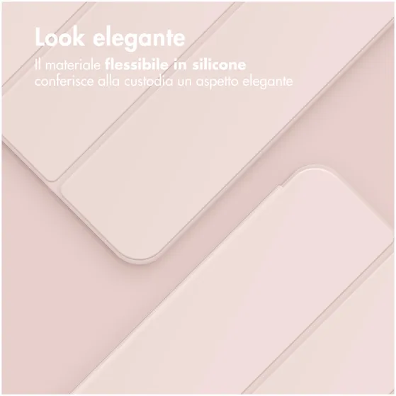 Accezz Smart Silicone Bookcase voor Apple iPad Pro 11 (2024) M4 Roze