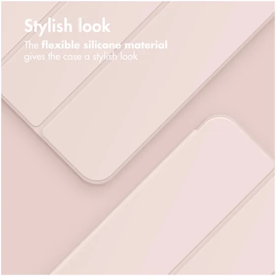 Accezz Smart Silicone Bookcase voor Apple iPad Pro 11 (2024) M4 Roze