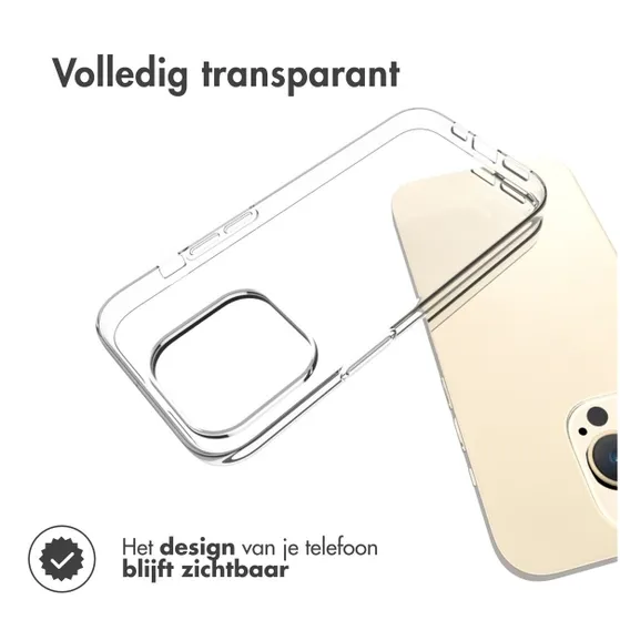 Accezz Clear Backcover iPhone 15 Pro Transparant