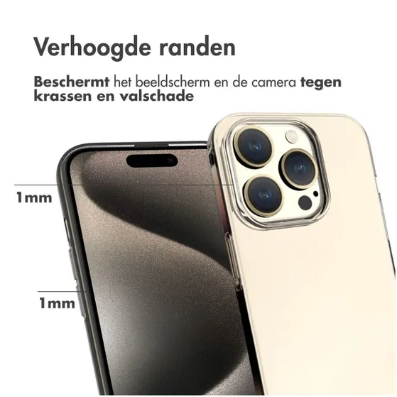 Accezz Clear Backcover iPhone 15 Pro Transparant