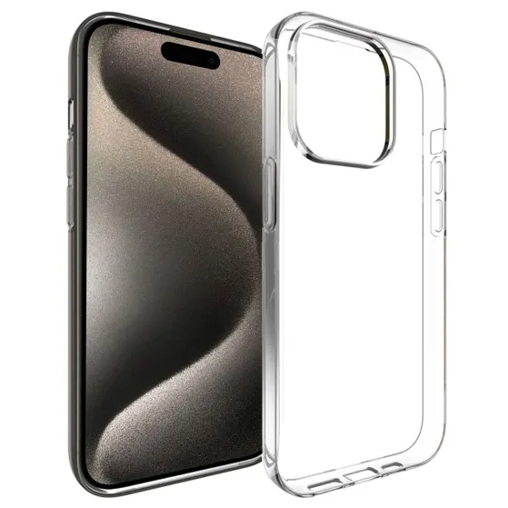 Accezz Clear Backcover iPhone 15 Pro Transparant