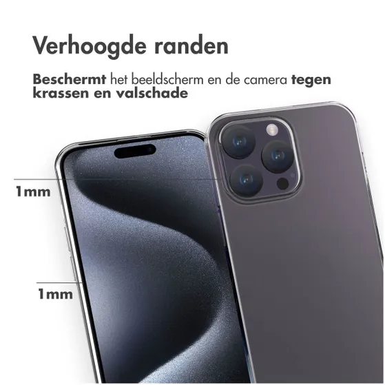 Accezz Clear Backcover iPhone 15 Pro Max Transparant