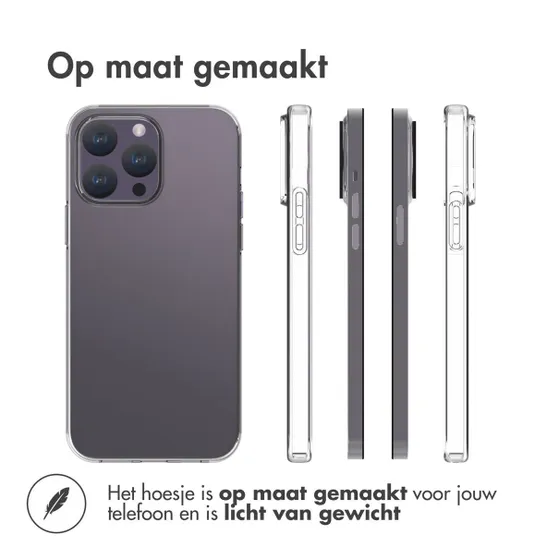 Accezz Clear Backcover iPhone 15 Pro Max Transparant