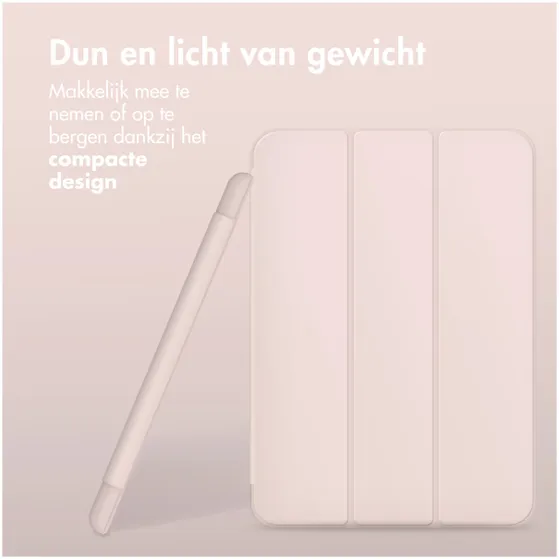 Accezz Smart Silicone Bookcase voor Apple iPad Pro 13 (2024) M4 Roze