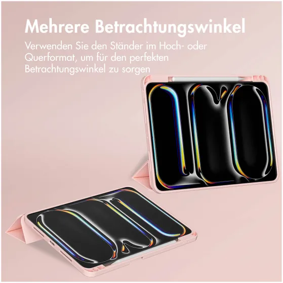 Accezz Smart Silicone Bookcase voor Apple iPad Pro 13 (2024) M4 Roze