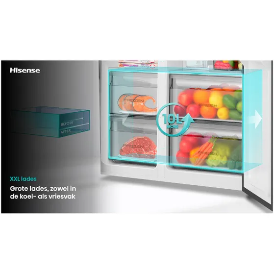 Hisense RS5P528STFE Zwart