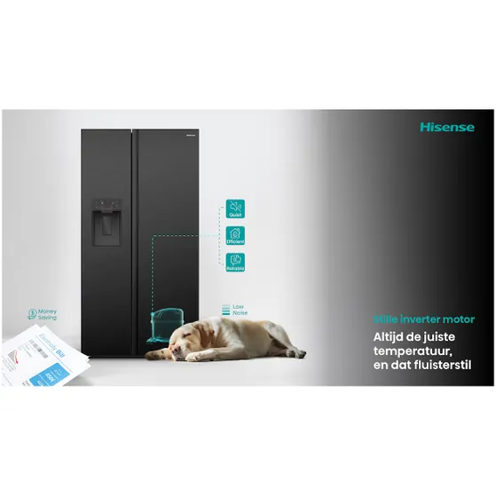 Hisense RS5P528STFE Zwart
