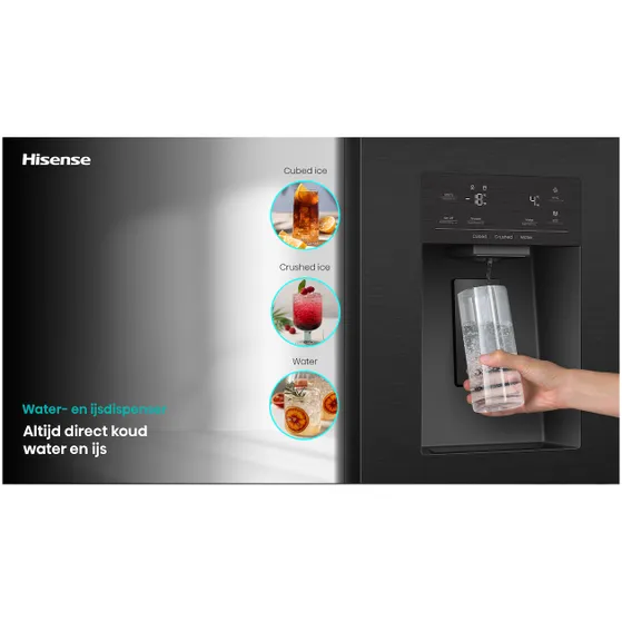 Hisense RS5P528STFE Zwart