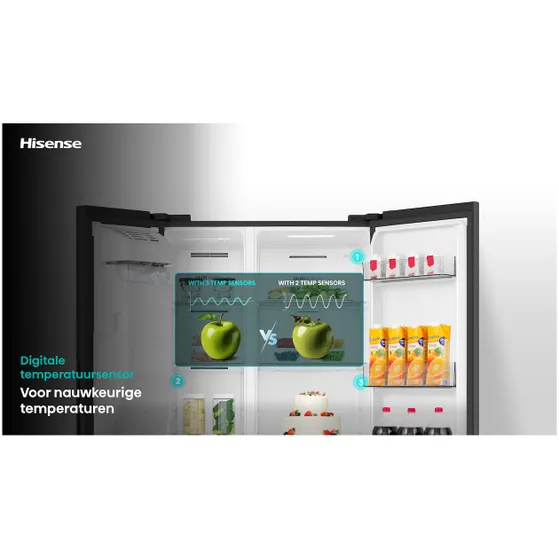 Hisense RS5P528STFE Zwart