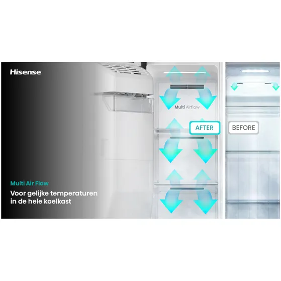 Hisense RS5P528STFE Zwart