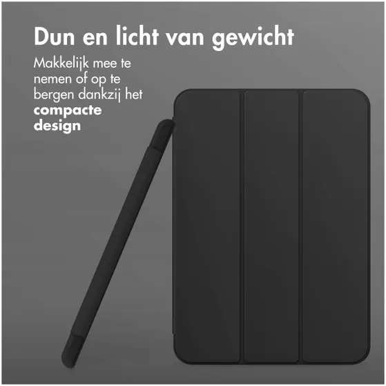 Accezz Smart Silicone Bookcase voor Apple iPad Pro 13 (2024) M4 Zwart