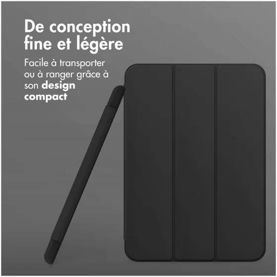 Accezz Smart Silicone Bookcase voor Apple iPad Pro 13 (2024) M4 Zwart