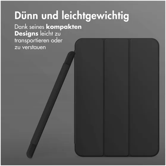 Accezz Smart Silicone Bookcase voor Apple iPad Pro 13 (2024) M4 Zwart