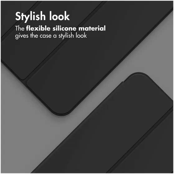 Accezz Smart Silicone Bookcase voor Apple iPad Pro 13 (2024) M4 Zwart