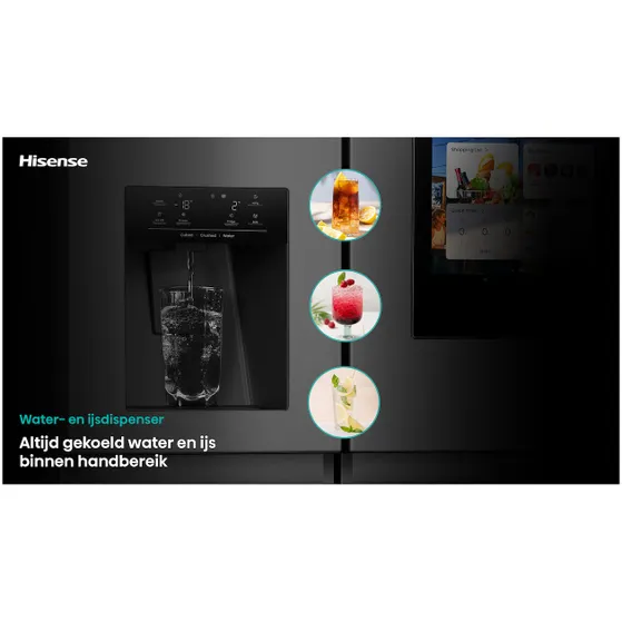 Hisense RS9P628GPFE Zwart