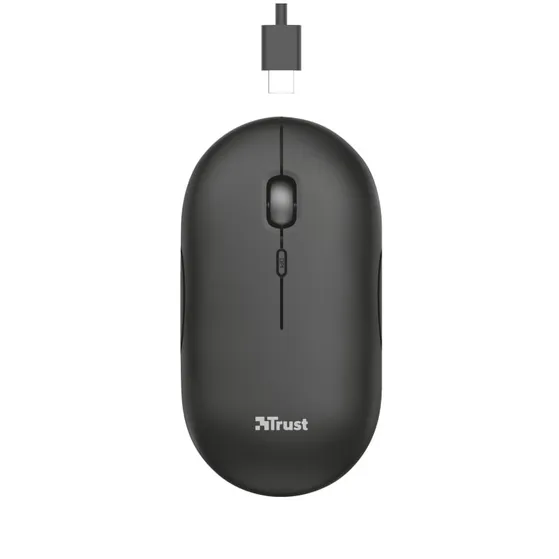 Trust Puck Oplaadbare draadloze muis Zwart