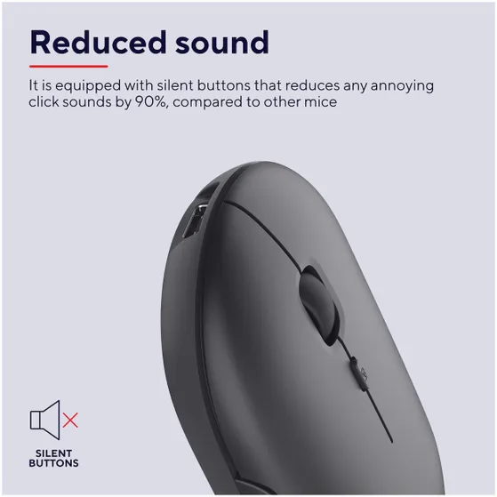 Trust Puck Oplaadbare draadloze muis Zwart