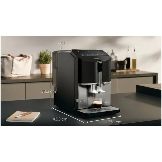 Siemens EQ.300 TF305EF9 Zwart/rvs