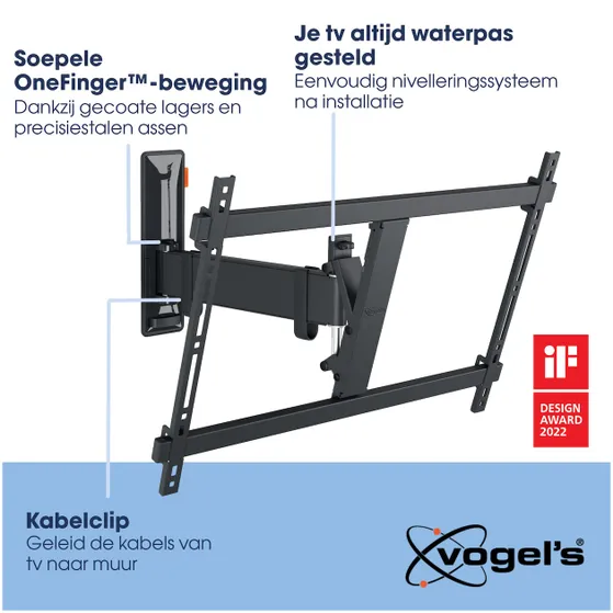 Vogels TVM 3625 Draaibare tv-beugel Zwart