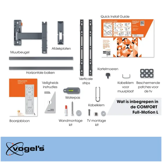 Vogels TVM 3625 Draaibare tv-beugel Zwart
