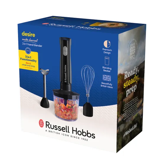 Russell Hobbs 3 in 1 Hand Blender Zwart