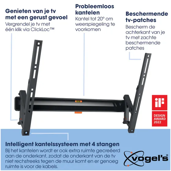 Vogels TVM 3615 Kantelbare tv-beugel Zwart