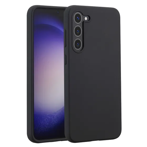 Accezz Liquid Silicone Backcover Samsung Galaxy S23 Plus Zwart