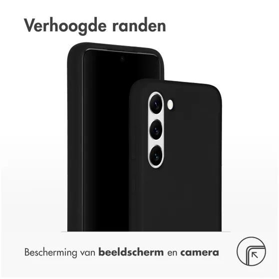 Accezz Liquid Silicone Backcover Samsung Galaxy S23 Plus Zwart