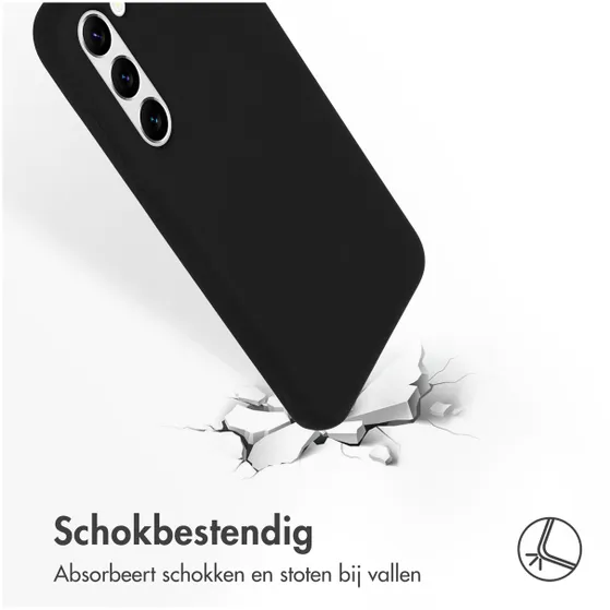 Accezz Liquid Silicone Backcover Samsung Galaxy S23 Plus Zwart