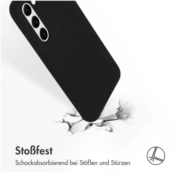 Accezz Liquid Silicone Backcover Samsung Galaxy S23 Plus Zwart