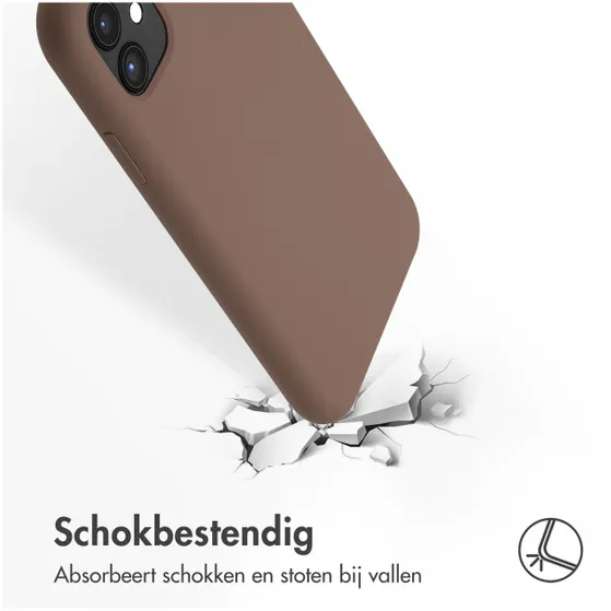 Accezz Liquid Silicone Backcover met MagSafe voor Apple iPhone 11 - Lichtbruin Lichtbruin