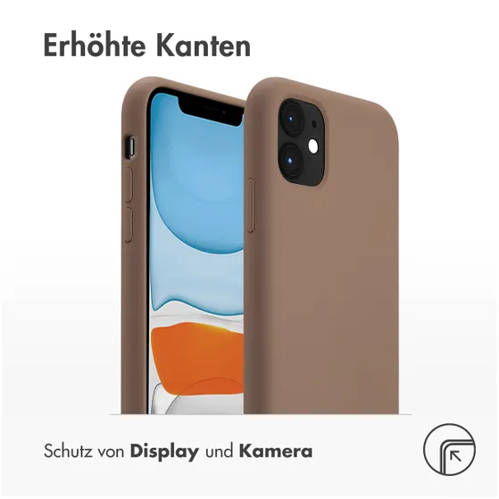 Accezz Liquid Silicone Backcover met MagSafe voor Apple iPhone 11 - Lichtbruin Lichtbruin