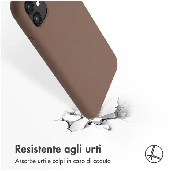Accezz Liquid Silicone Backcover met MagSafe voor Apple iPhone 11 - Lichtbruin Lichtbruin