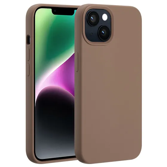 Accezz Liquid Silicone Backcover met MagSafe voor Apple iPhone 14 - Lichtbruin Lichtbruin