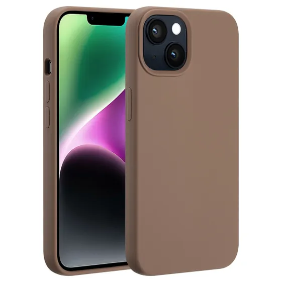Accezz Liquid Silicone Backcover met MagSafe voor Apple iPhone 14 - Lichtbruin Lichtbruin