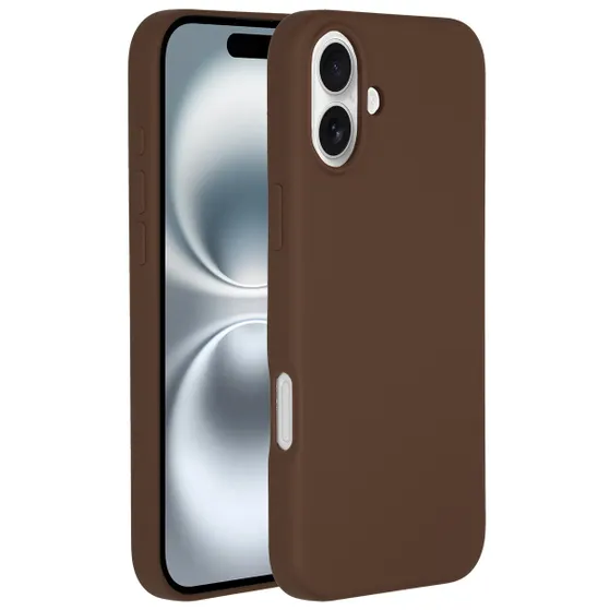 Accezz Liquid Silicone Backcover met MagSafe iPhone 16 Bruin