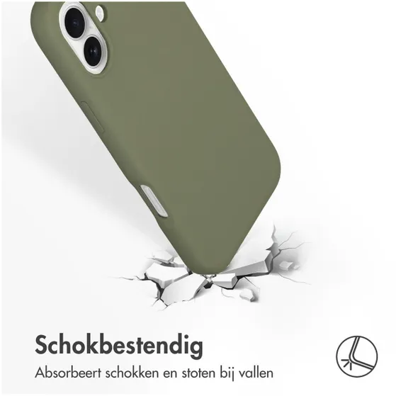 Accezz Liquid Silicone Backcover met MagSafe iPhone 16 Lichtgroen