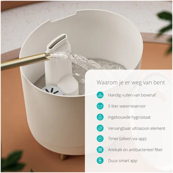 Duux Neo Smart Ultrasonic Humidifier Beige